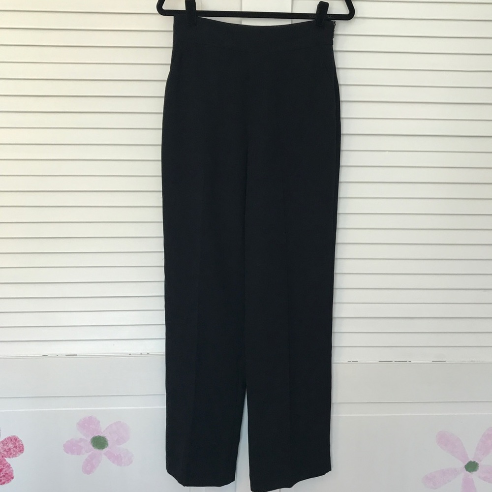 High-waisted wide-leg trousers